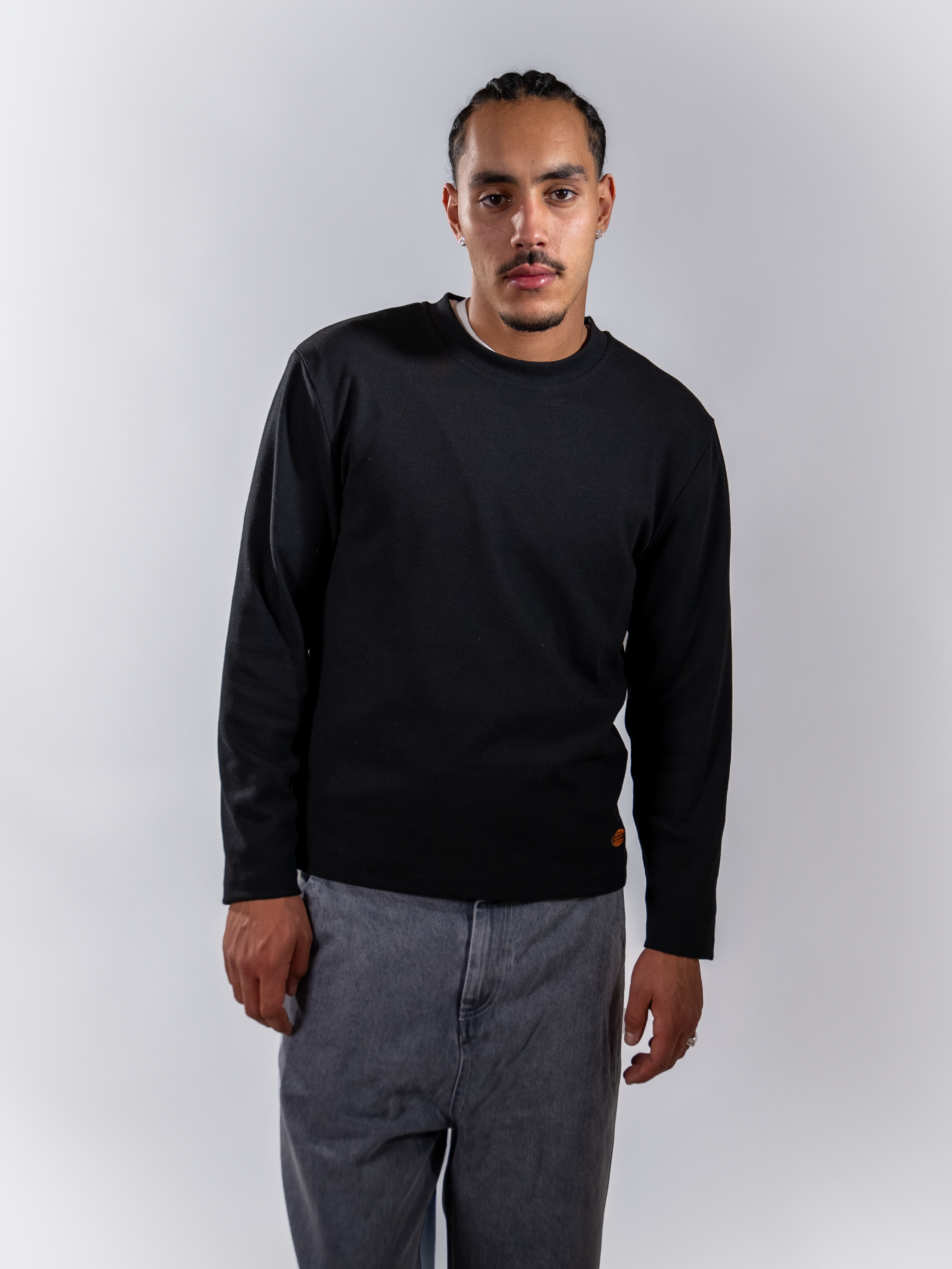 Rib Long Sleeve 'Black'