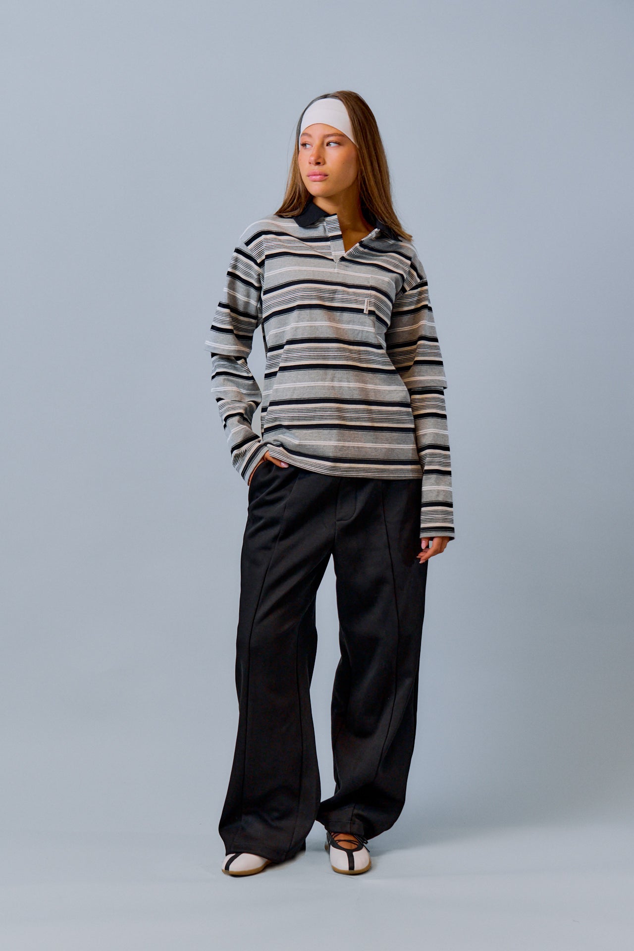 Double Striped Polo Shirt